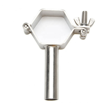 Sanitary Stainless Steel SS304 Food Grade Heavy Duty Screw Hexagon Pipe Holder